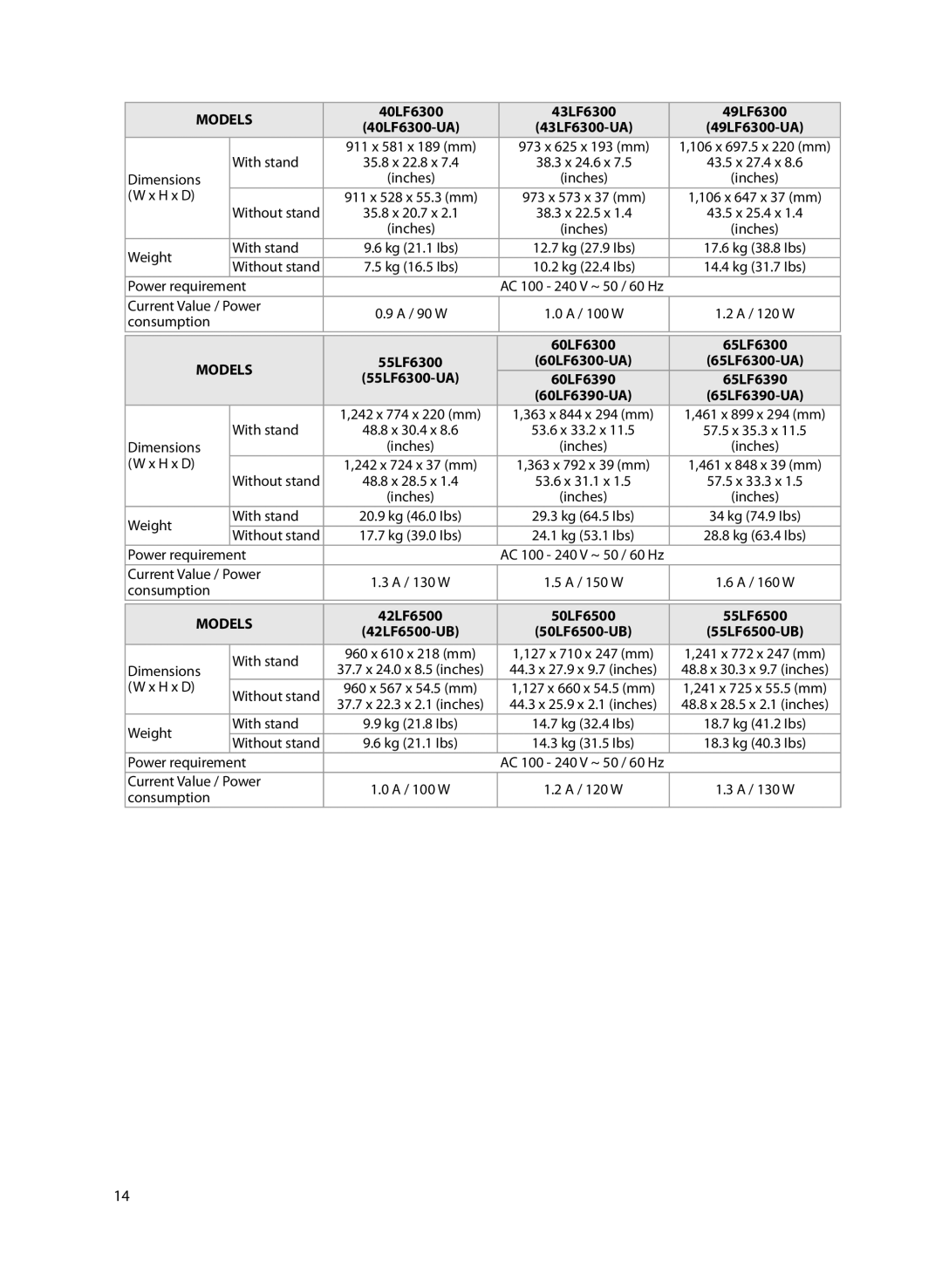 LG Electronics 40LF6300 setup guide 55LF6300-UA 