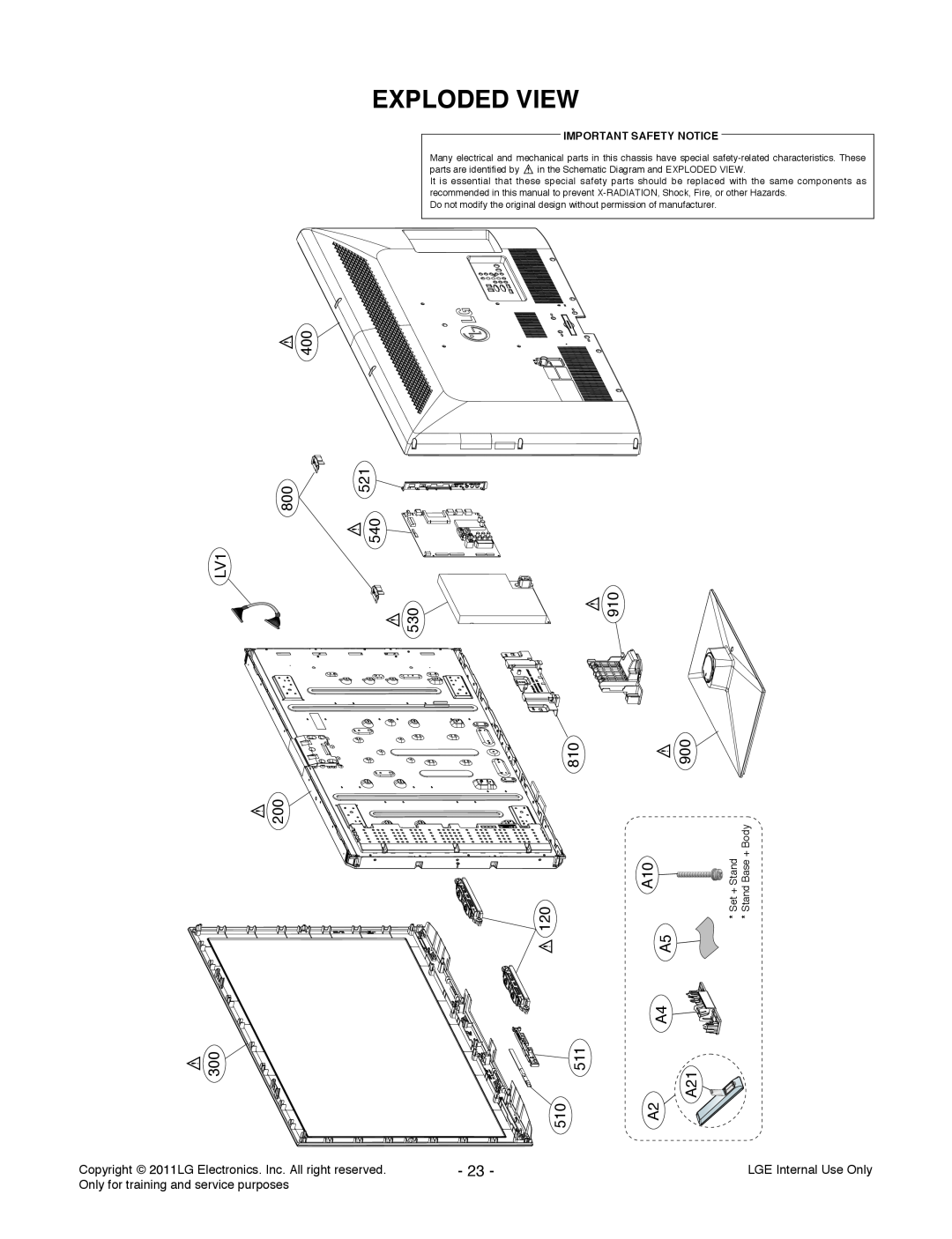 LG Electronics 42CS560-ZD service manual Exploded View 