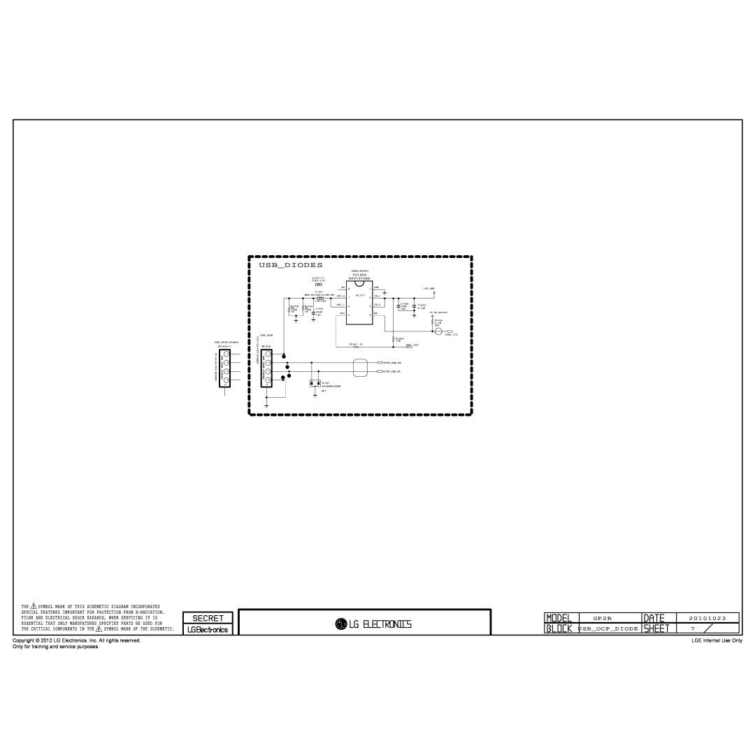 LG Electronics 42CS560-ZD Usbdiodes, Copyright 2012 LG Electronics. Inc. All rights reserved, LGE Internal Use Only 