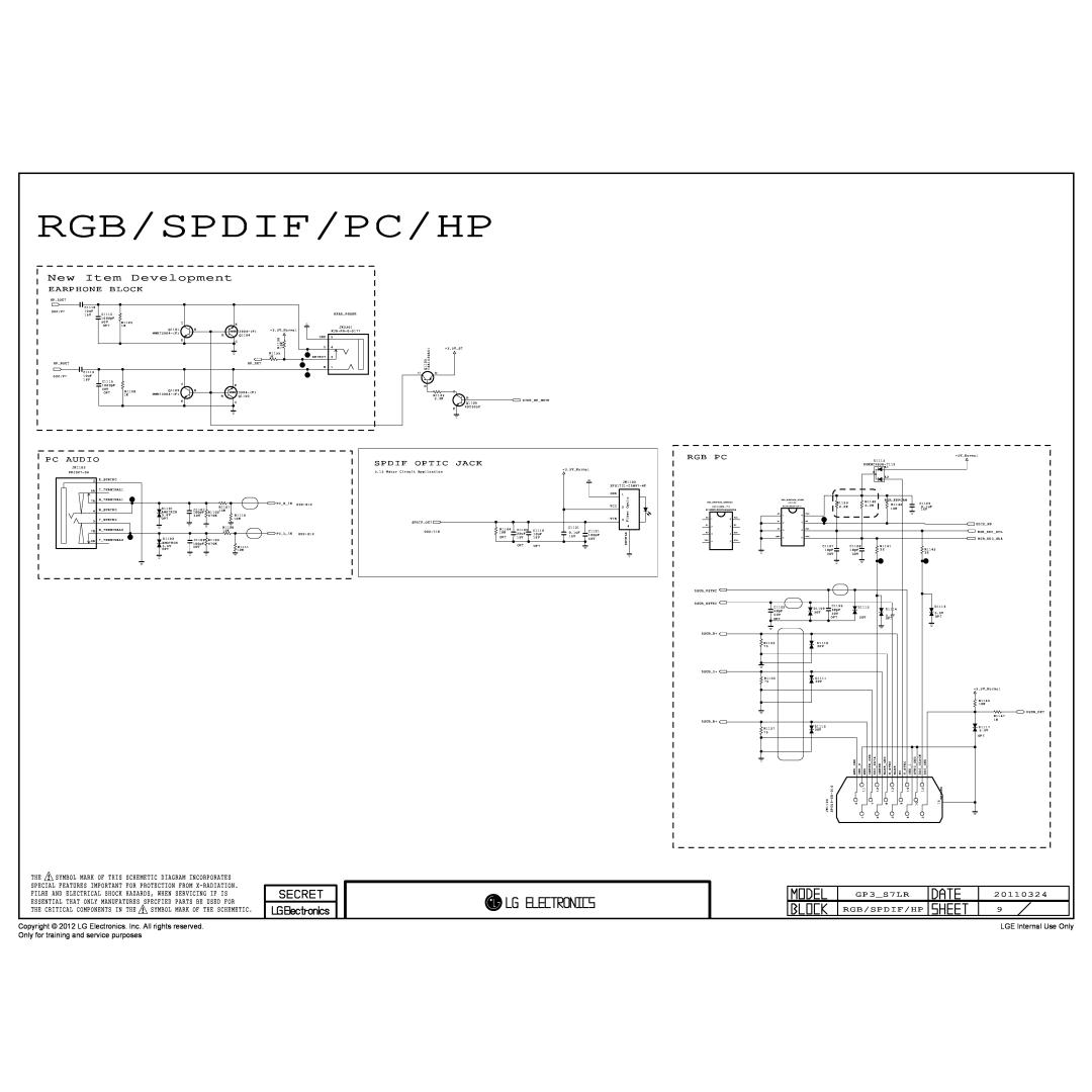 LG Electronics 42CS560-ZD New Item Development, Rgb/Spdif/Pc/Hp, Copyright 2012 LG Electronics. Inc. All rights reserved 