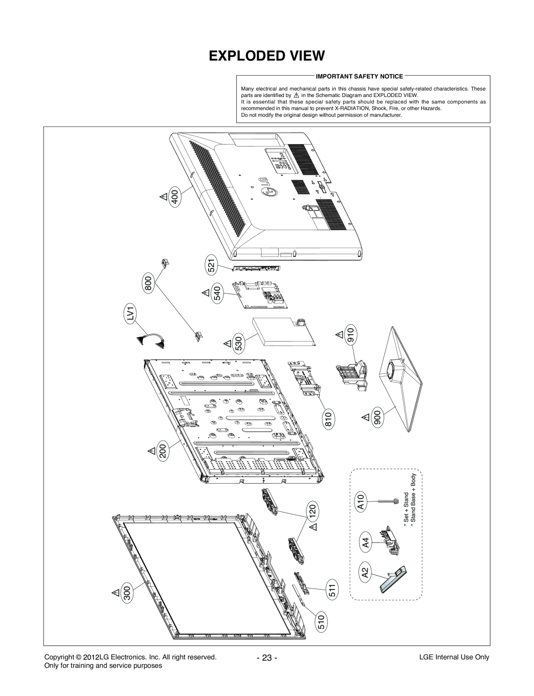 LG Electronics 42CS669C-ZD service manual Exploded View 