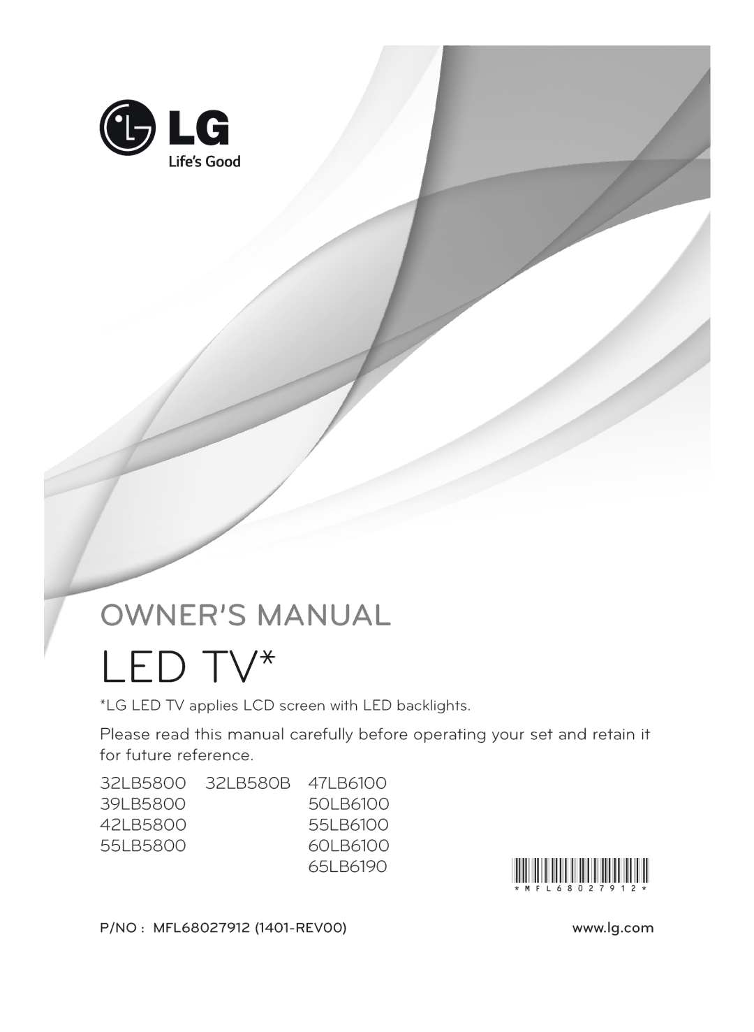 LG Electronics 32LB5800, 47LB5800, 42LB5800 owner manual Led Tv 