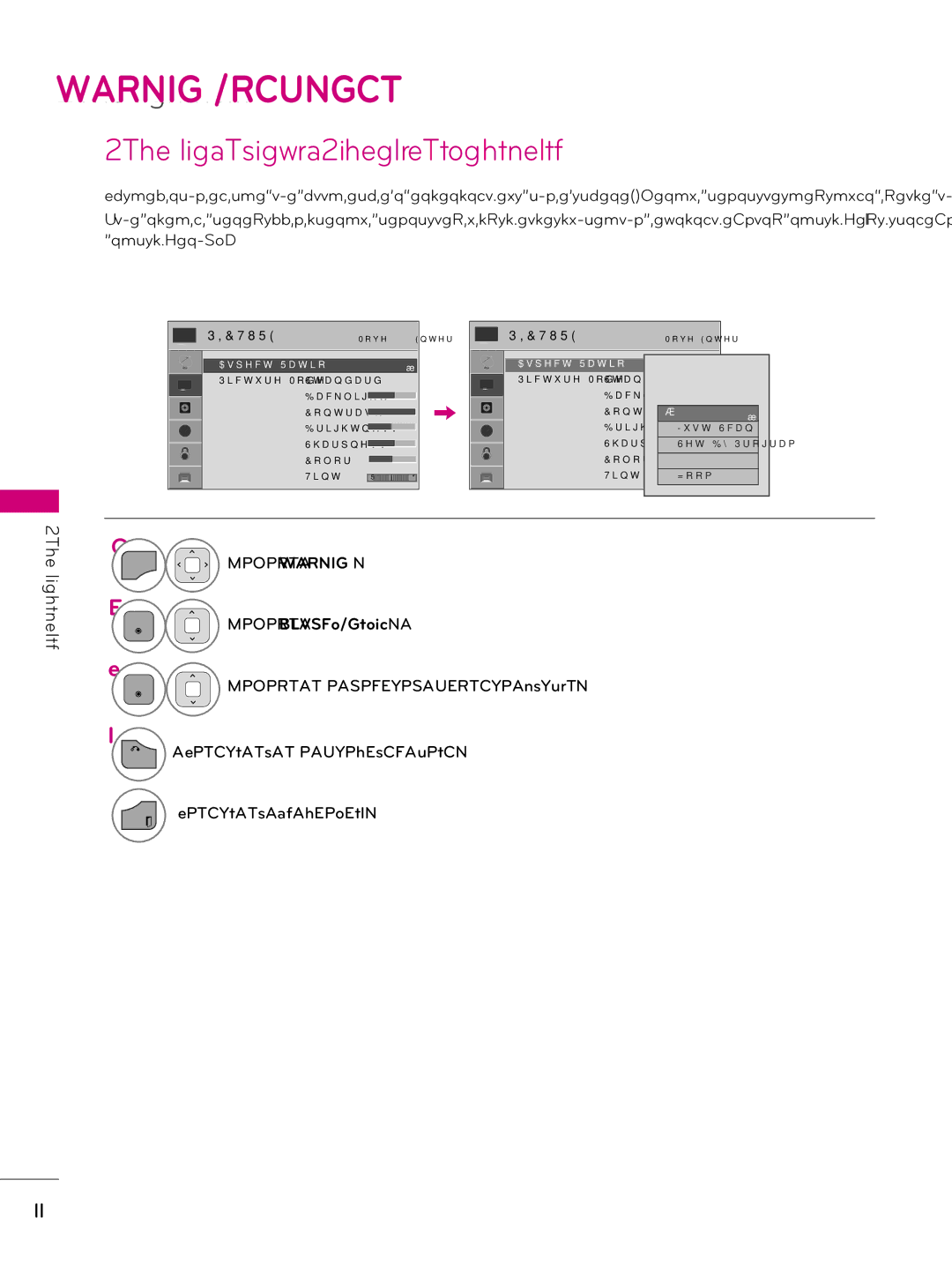 LG Electronics 42LD343H Picture Size Aspect Ratio Control, Select Aspect Ratio, Select the desired picture format 