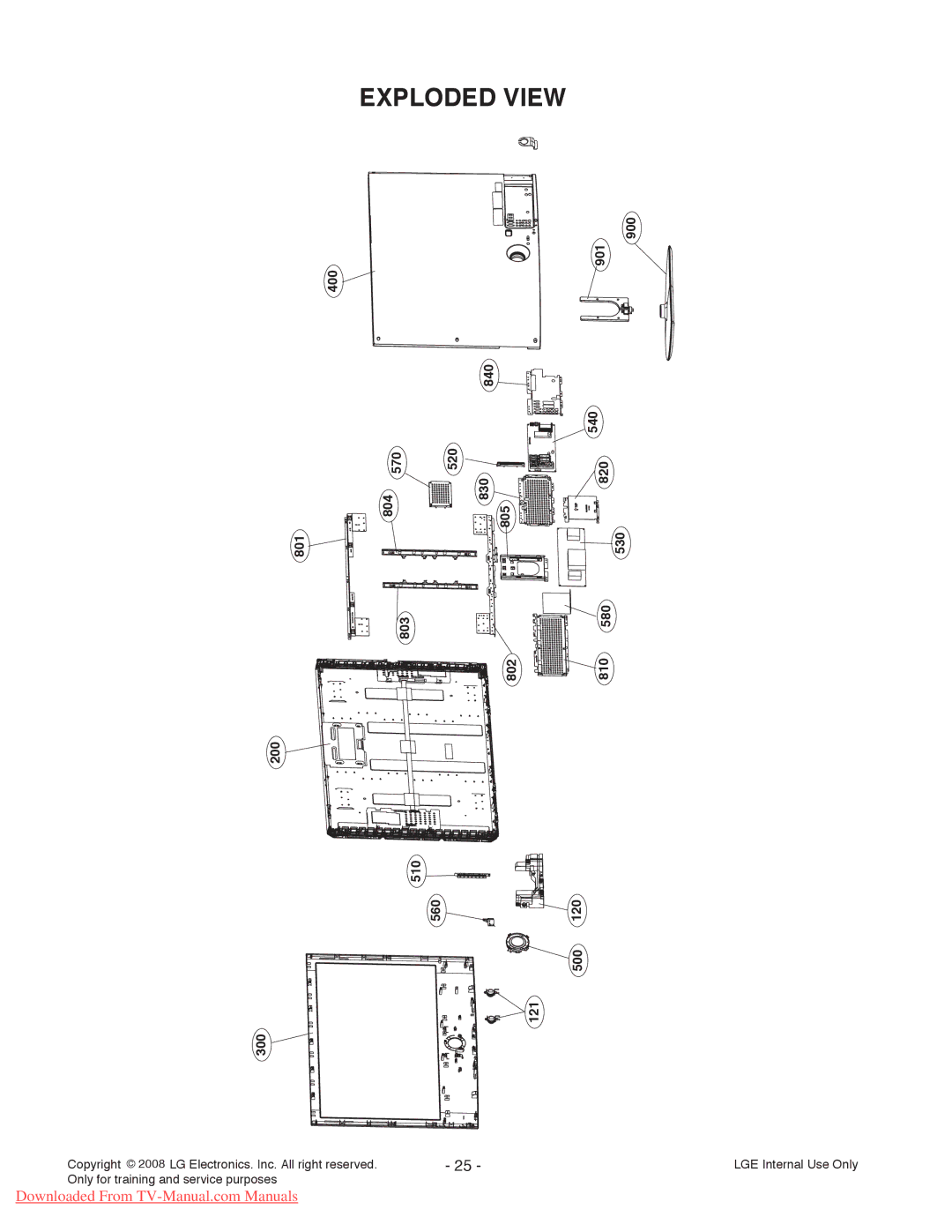 LG Electronics 42LG6000-ZA, 42LG6100-ZB service manual Exploded View 