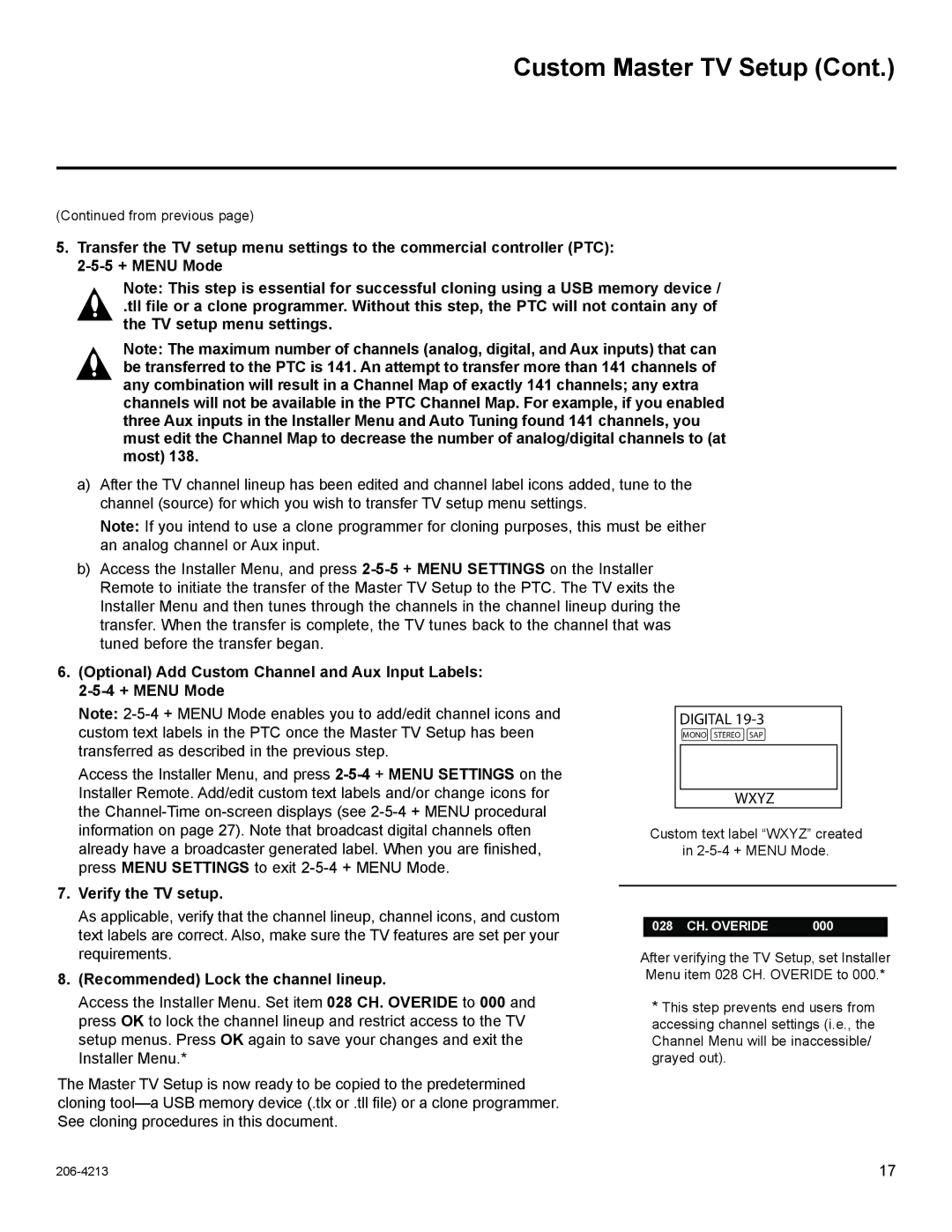 LG Electronics 37LT670H, 42LT670H, 32LT670H, 26LT670H setup guide Verify the TV setup, Recommended Lock the channel lineup 