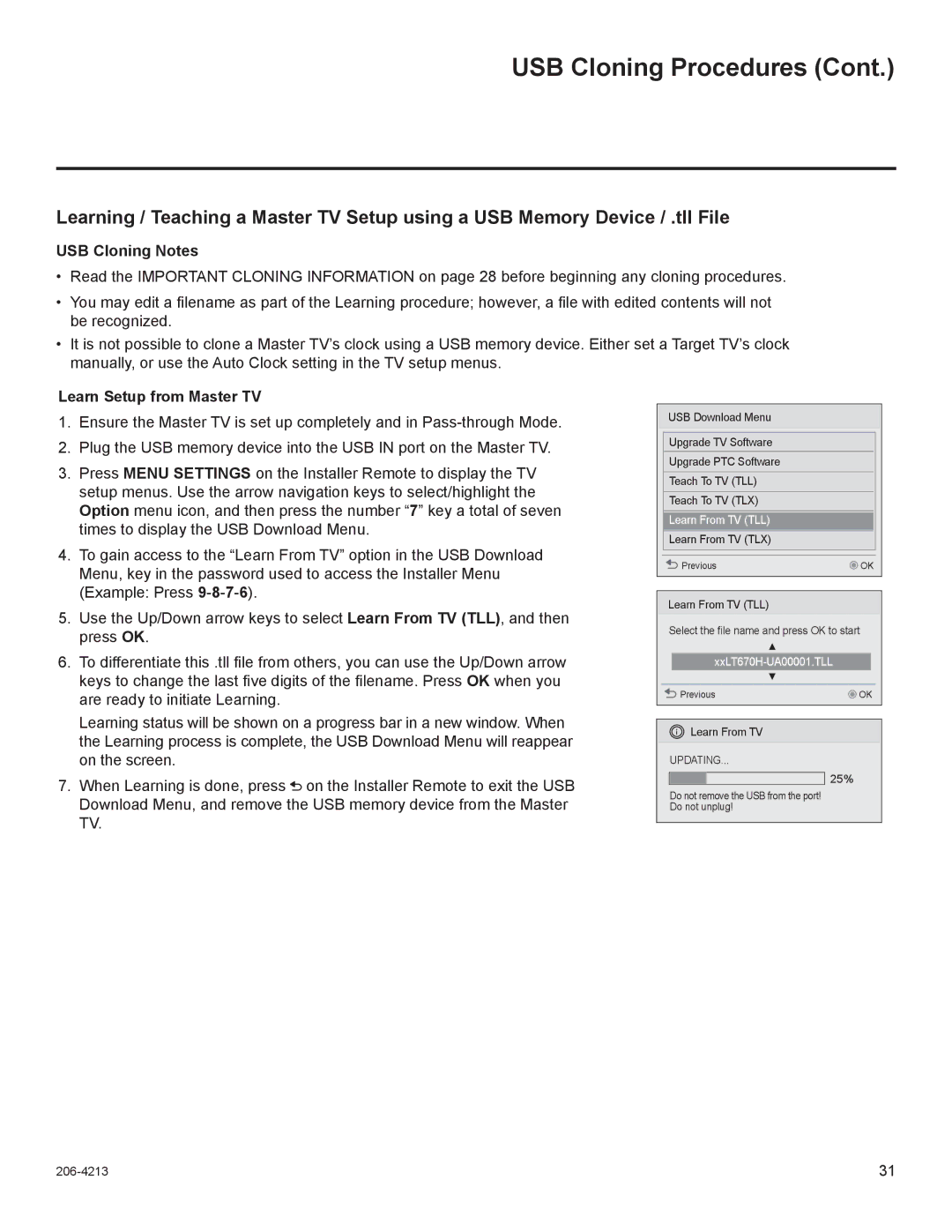 LG Electronics 26LT670H, 42LT670H, 37LT670H, 32LT670H setup guide Learn From TV TLL 