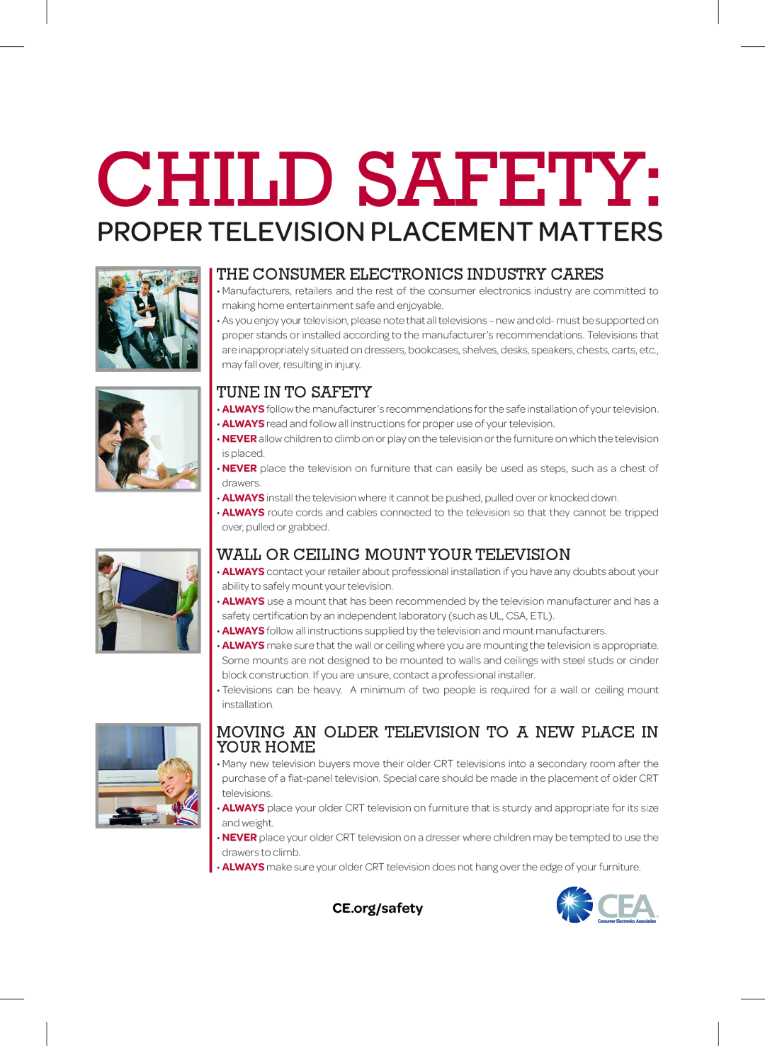 LG Electronics 22LY560M, 42LY560M, 28LY560M, 32LY560M owner manual Child Safety 