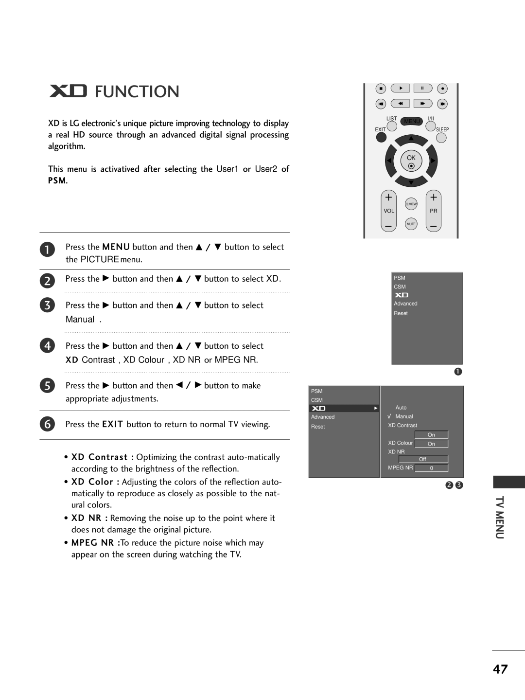 LG Electronics 37LC2R, 42PC3R, 42LC2R Function, Press the G button and then F / G button to make, Appropriate adjustments 