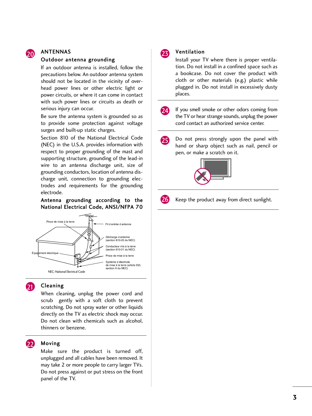 LG Electronics 50PQ12, 42PQ12 owner manual Antennas 