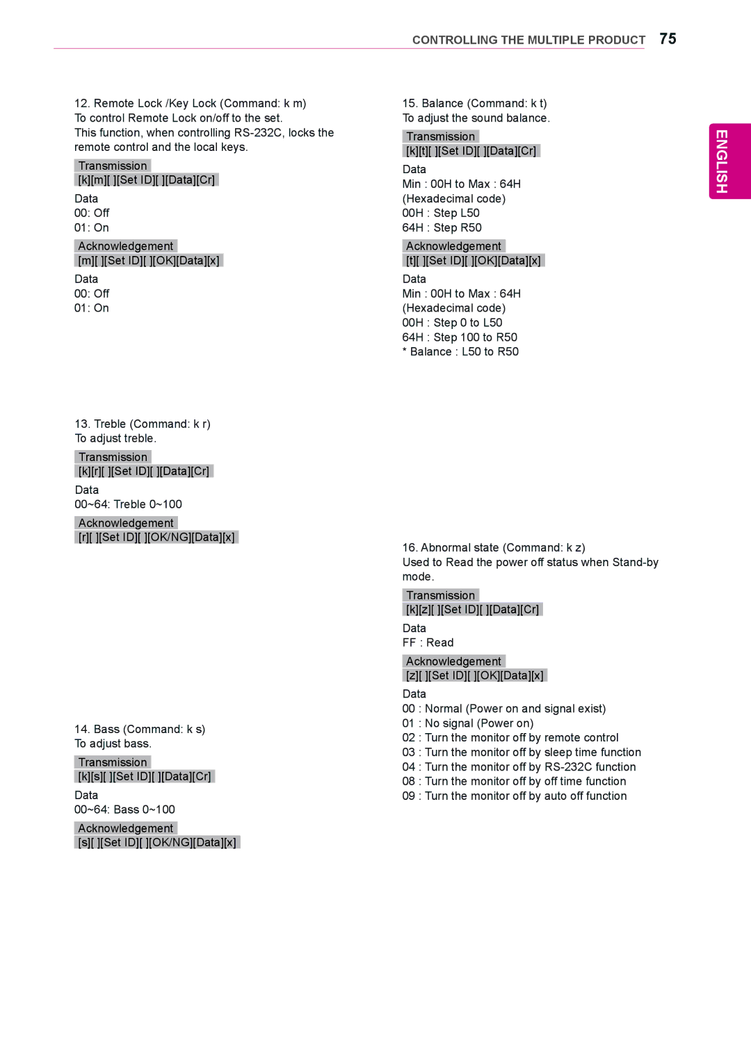 LG Electronics 47WS50BS, 42WS50BS owner manual English 