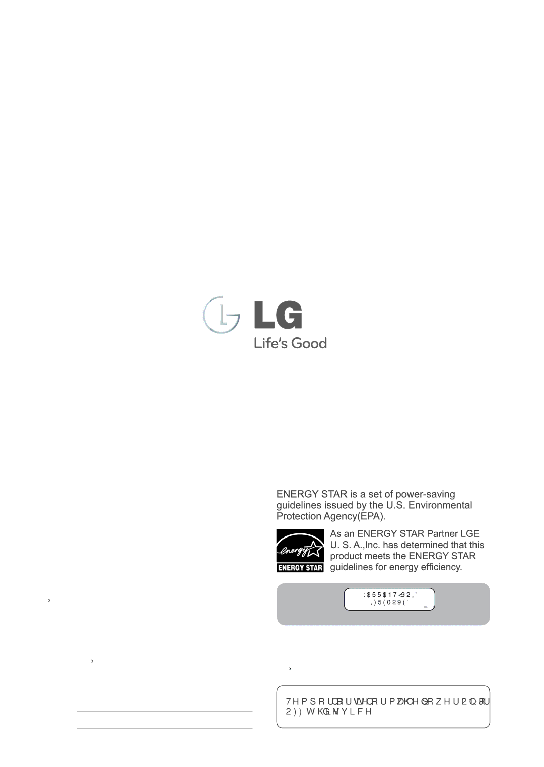 LG Electronics 47WS50MS, 42WS50MS owner manual Serial 