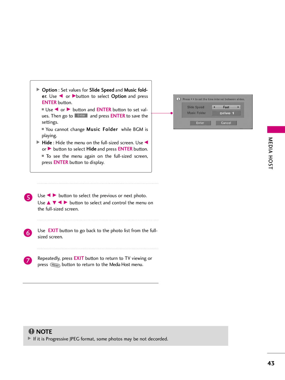 LG Electronics 47LBX, 42LBX, 52LBX owner manual Media Host 