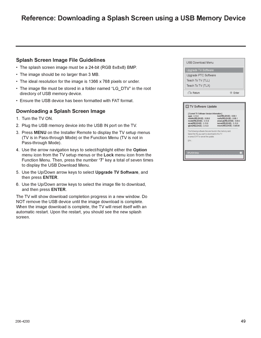 LG Electronics 32LD665H, 47LD555H, 42LD665H, 37LD555H Splash Screen Image File Guidelines, Downloading a Splash Screen Image 