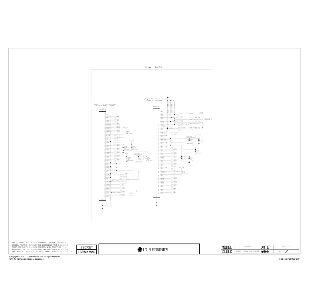 LG Electronics 47LE730N-ZA Mini LVDS, Copyright 2010 LG Electronics. Inc. All rights reserved, LGE Internal Use Only 