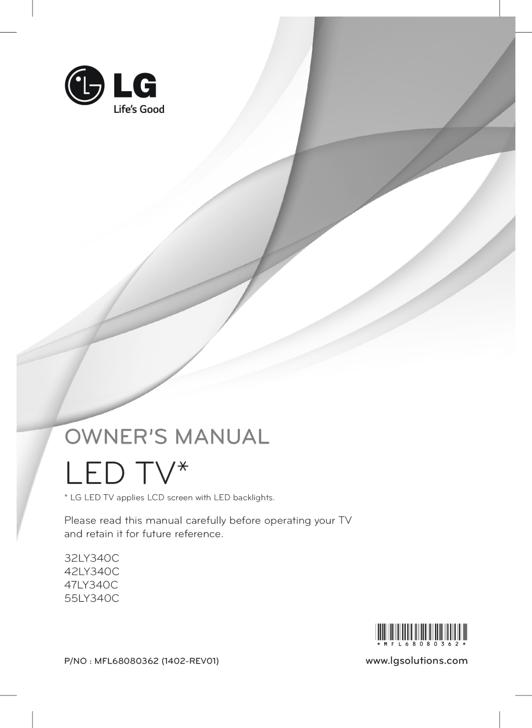 LG Electronics 32LY340C, 47LY340C, 42LY340C, 55LY340C owner manual Led Tv 