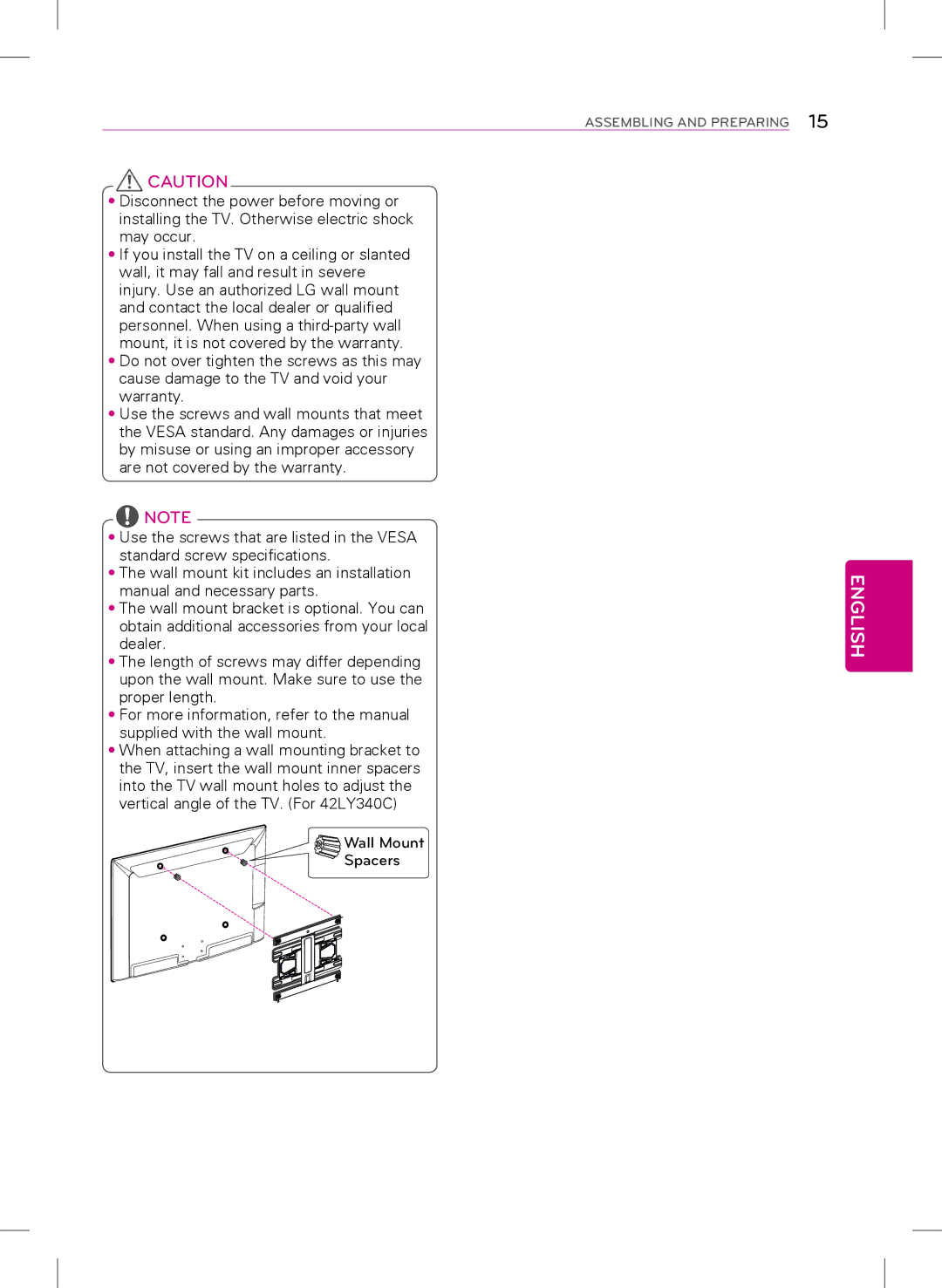 LG Electronics 55LY340C, 47LY340C, 32LY340C, 42LY340C owner manual English 