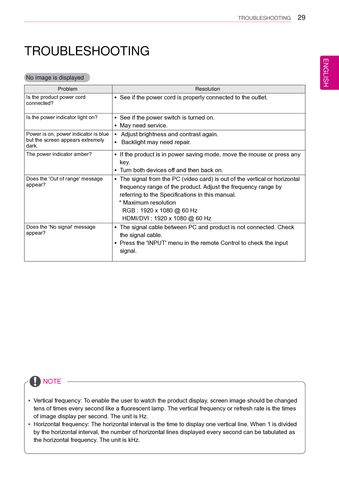 LG Electronics 47VL10 owner manual Troubleshooting, No image is displayed 