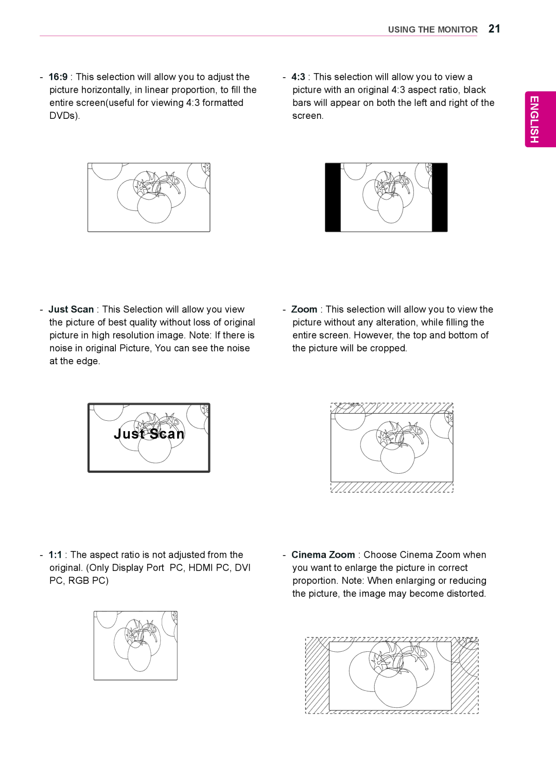 LG Electronics 47WL10MS, 42WL10MS owner manual Just Scan, Pc, Rgb Pc 