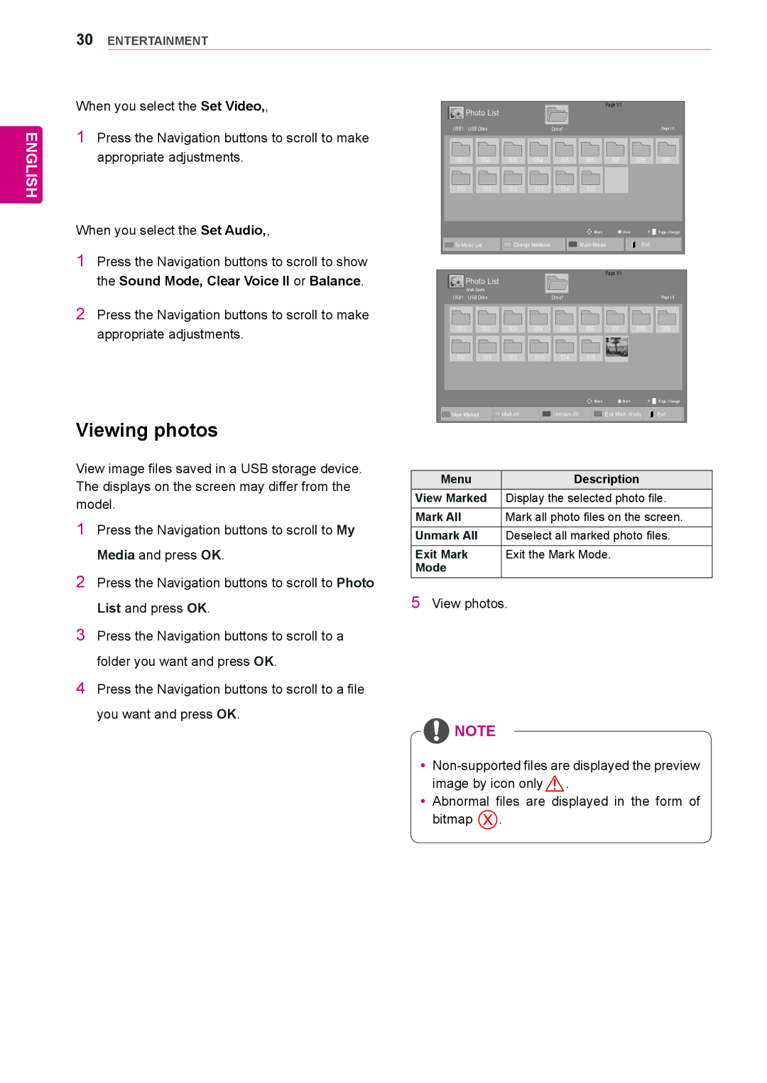 LG Electronics 42WL10MS, 47WL10MS owner manual Viewing photos, Photo List 