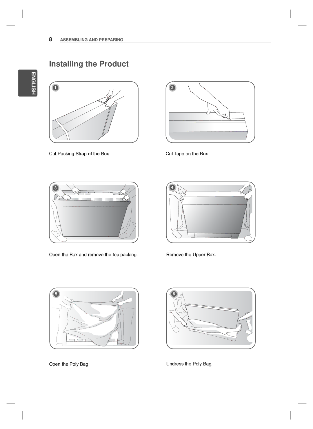 LG Electronics 47WV30BS, 47WV30MS, 47WV30-BAAL, 47WV30BR setup guide Installing the Product 