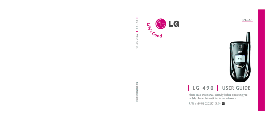 LG Electronics 490 manual 4 9 0 User Guide 