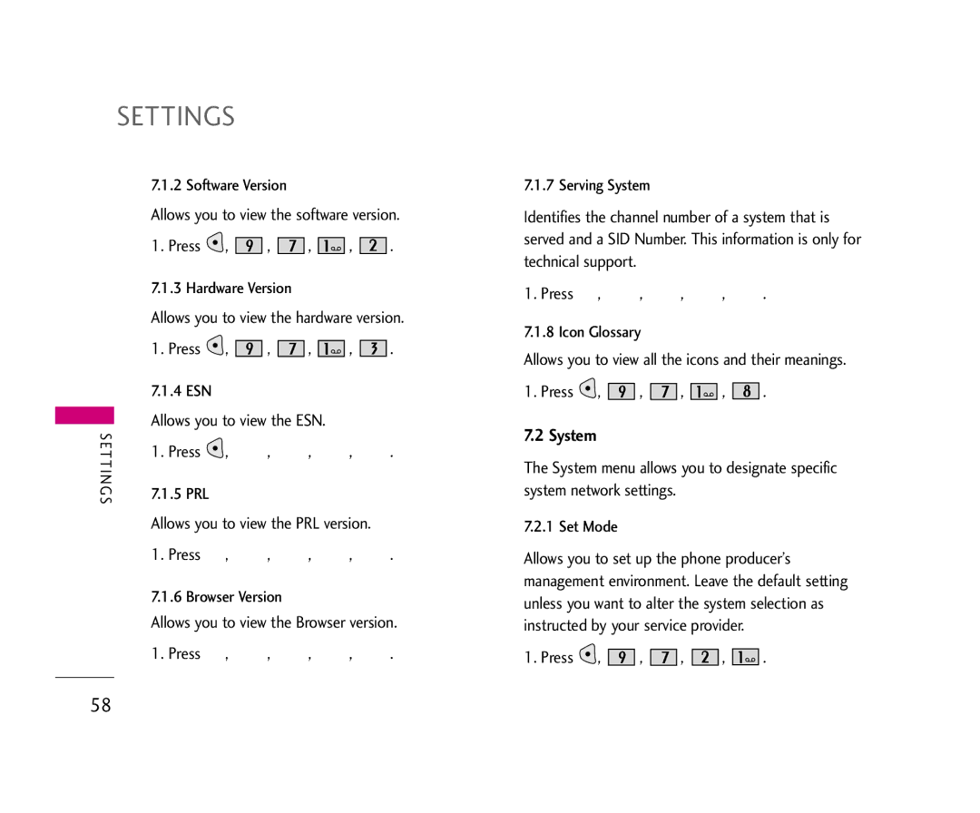 LG Electronics 490 manual System 