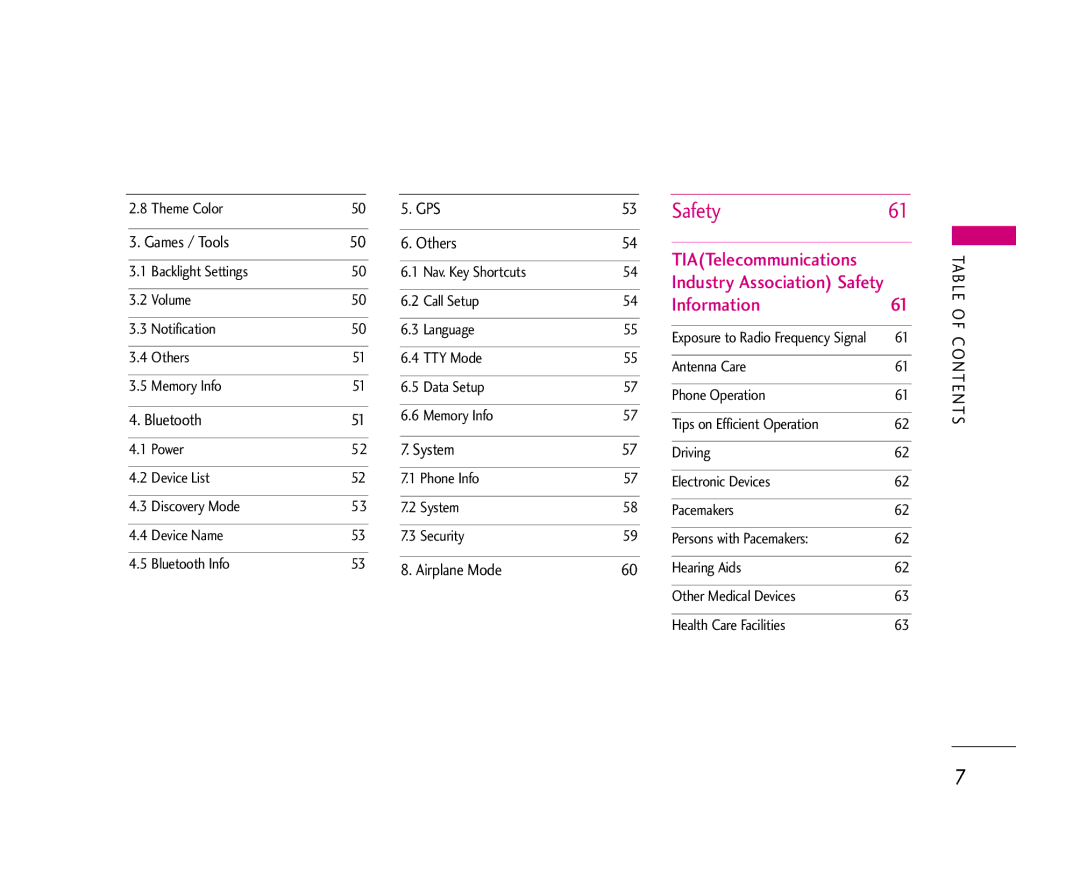 LG Electronics 490 manual Safety, Information 