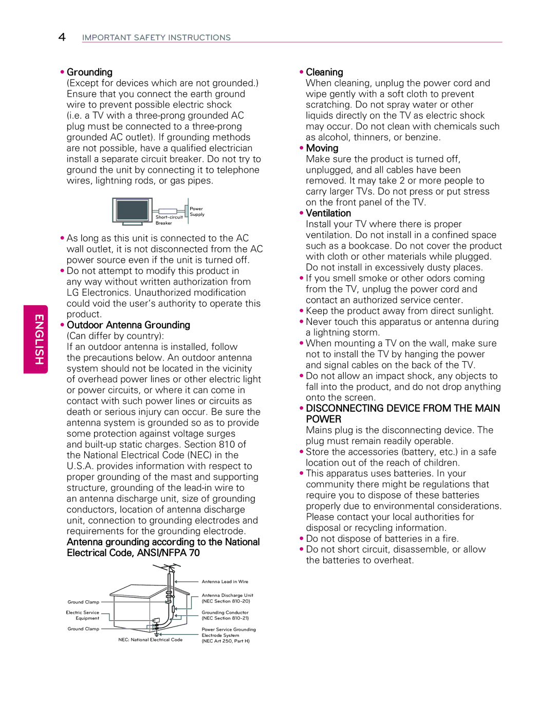 LG Electronics 49UB8500 owner manual Power 