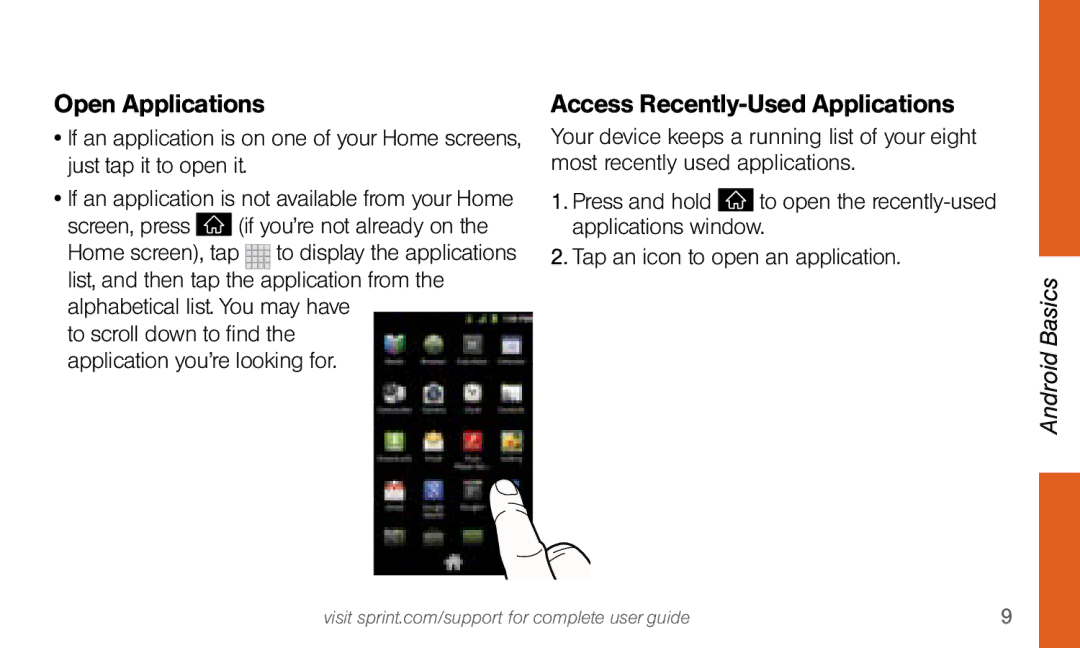 LG Electronics 4G LTE manual Open Applications, Access Recently-Used Applications 