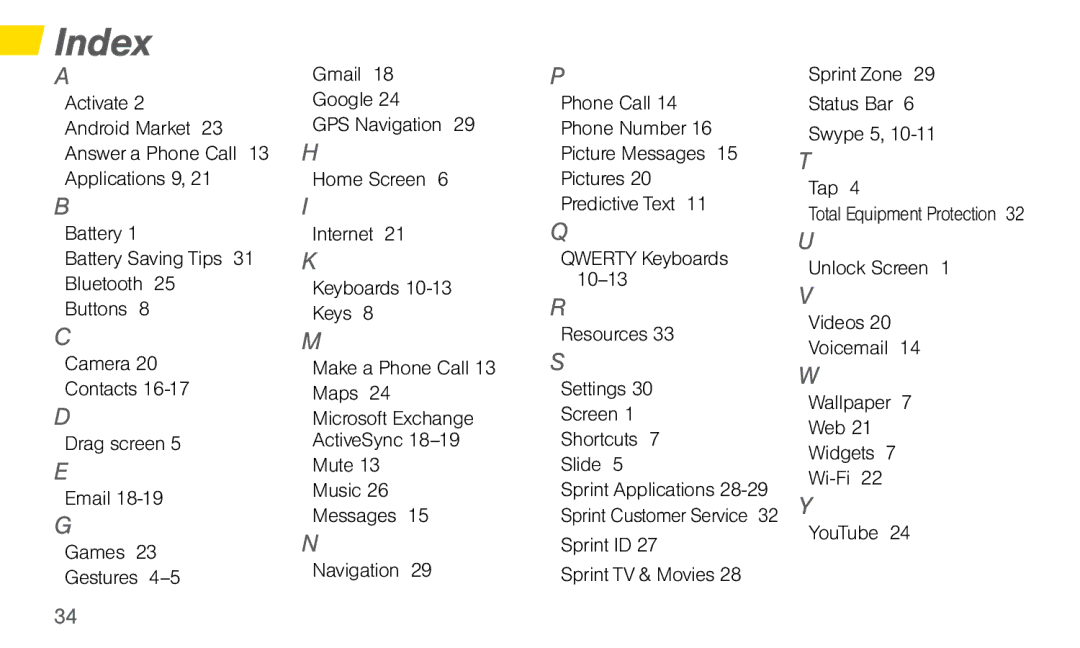 LG Electronics 4G LTE manual Index 