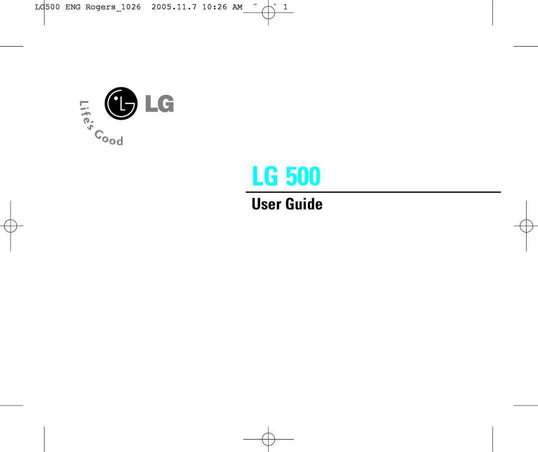 LG Electronics 500 manual User Guide 