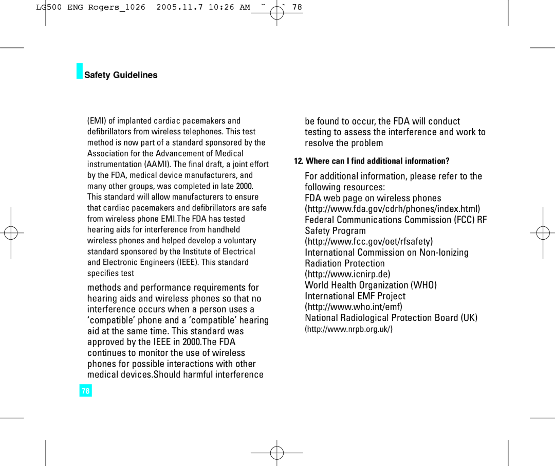 LG Electronics 500 manual Where can I find additional information? 