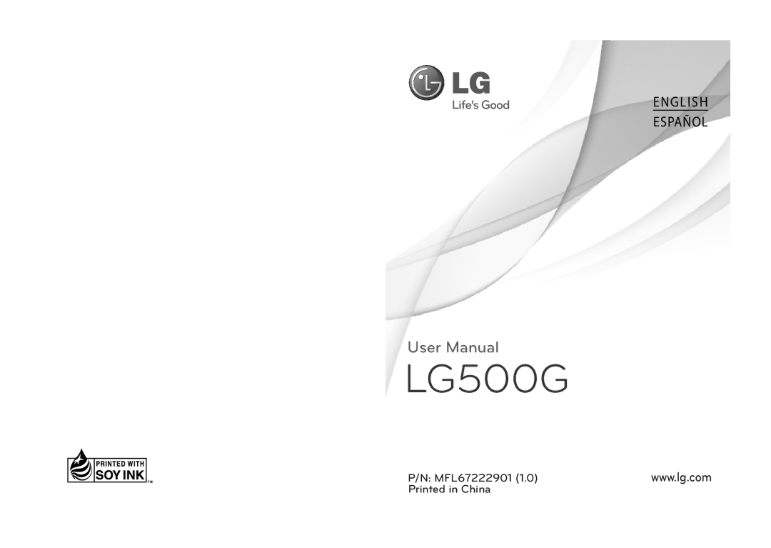 LG Electronics user manual LG500G 