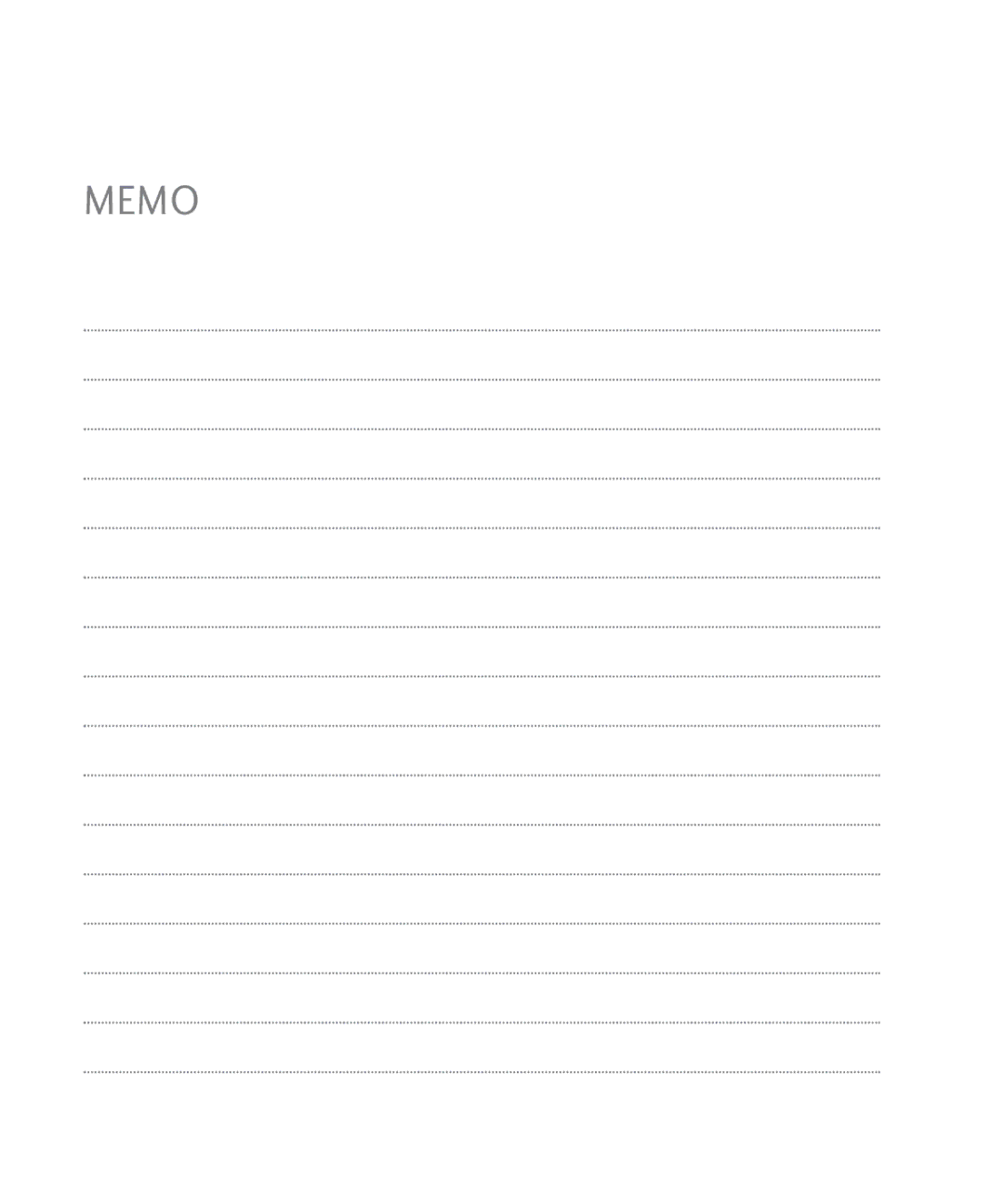 LG Electronics 501C manual Memo 