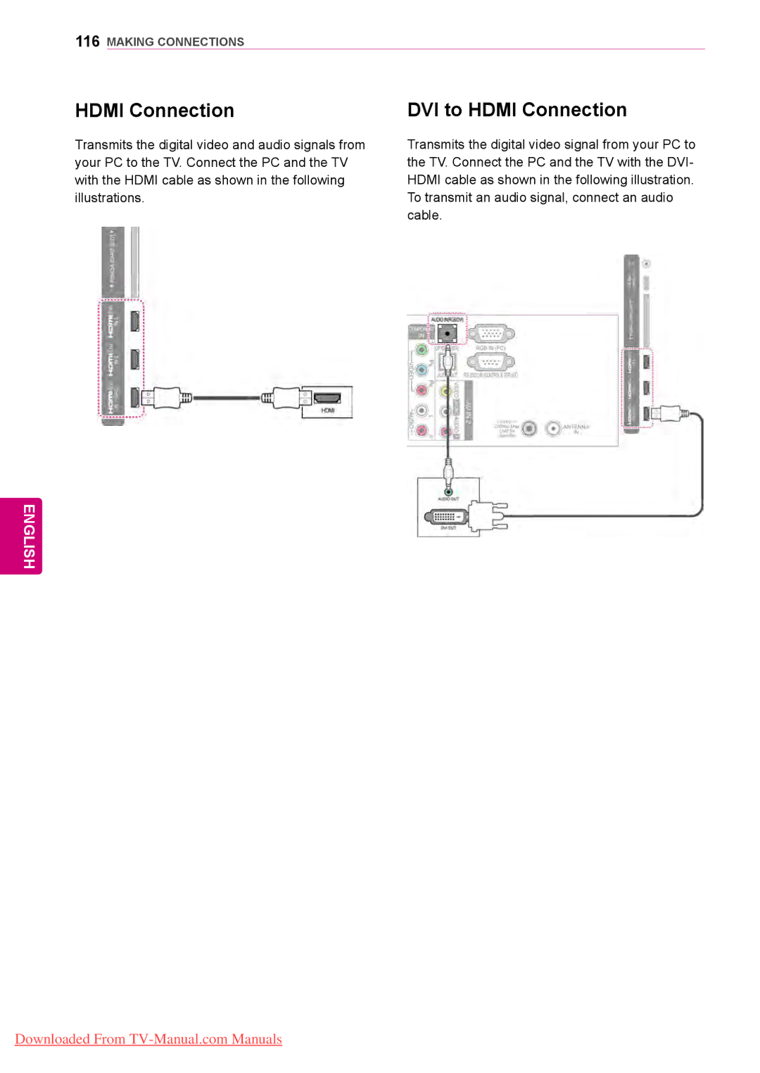 LG Electronics 50/60PZ95, 50/60PZ57, 50/60PZ75 owner manual Hdmi Connection 