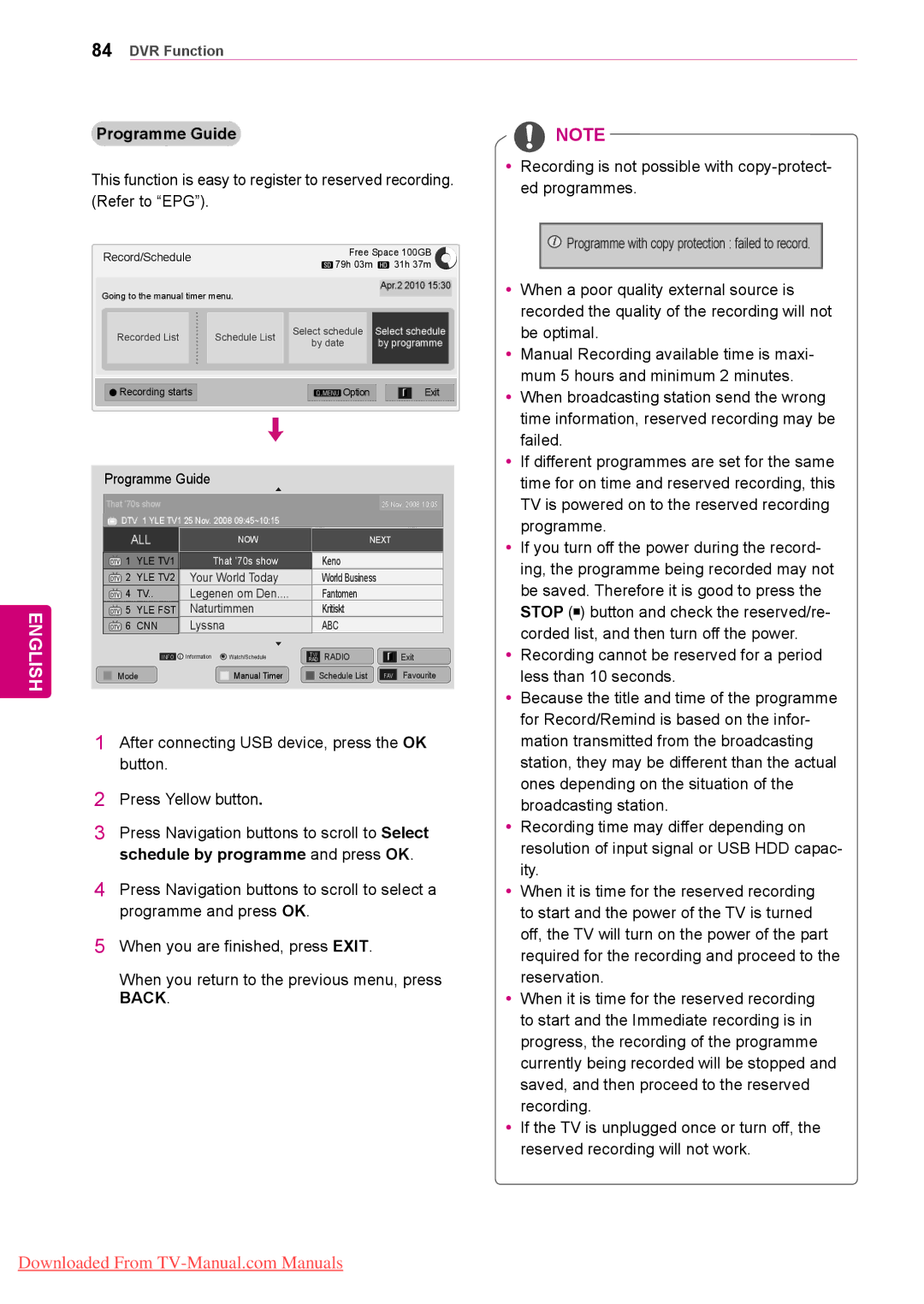 LG Electronics 50/60PZ57, 50/60PZ75, 50/60PZ95 owner manual Programme Guide 