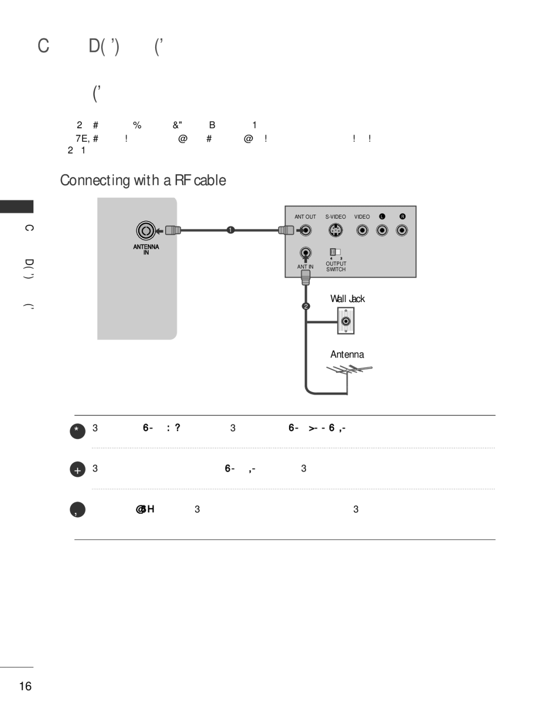 LG Electronics 50PG69, 42PG69 owner manual VCR Setup, Connecting with a RF cable 