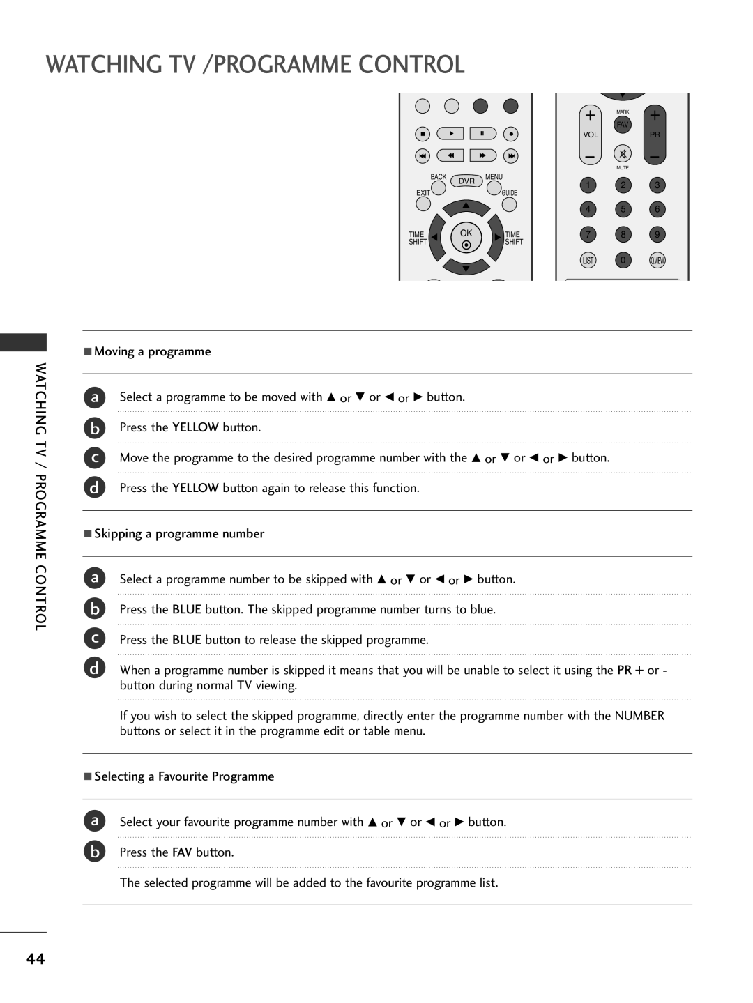 LG Electronics 50PG69, 42PG69 owner manual Back DVR Menu Exit Guide Time Shift 