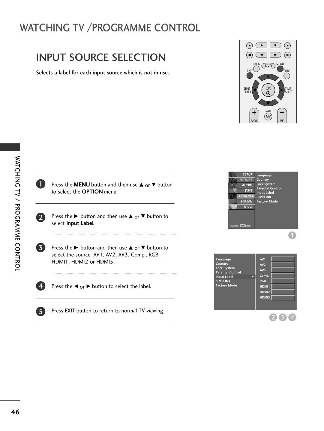 LG Electronics 50PG69, 42PG69 owner manual Input Source Selection 