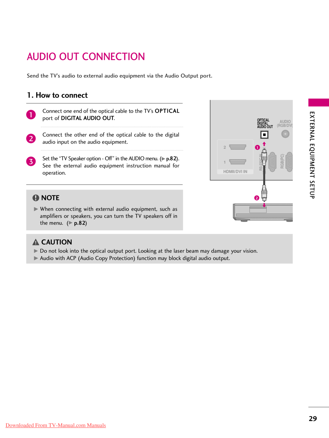 LG Electronics 50pk350, 50PJ350, 50PJ250, 42PJ350, 42PJ250, 50PK550, 50PJ340 Audio Out Connection, How to connect, Rgbpc 