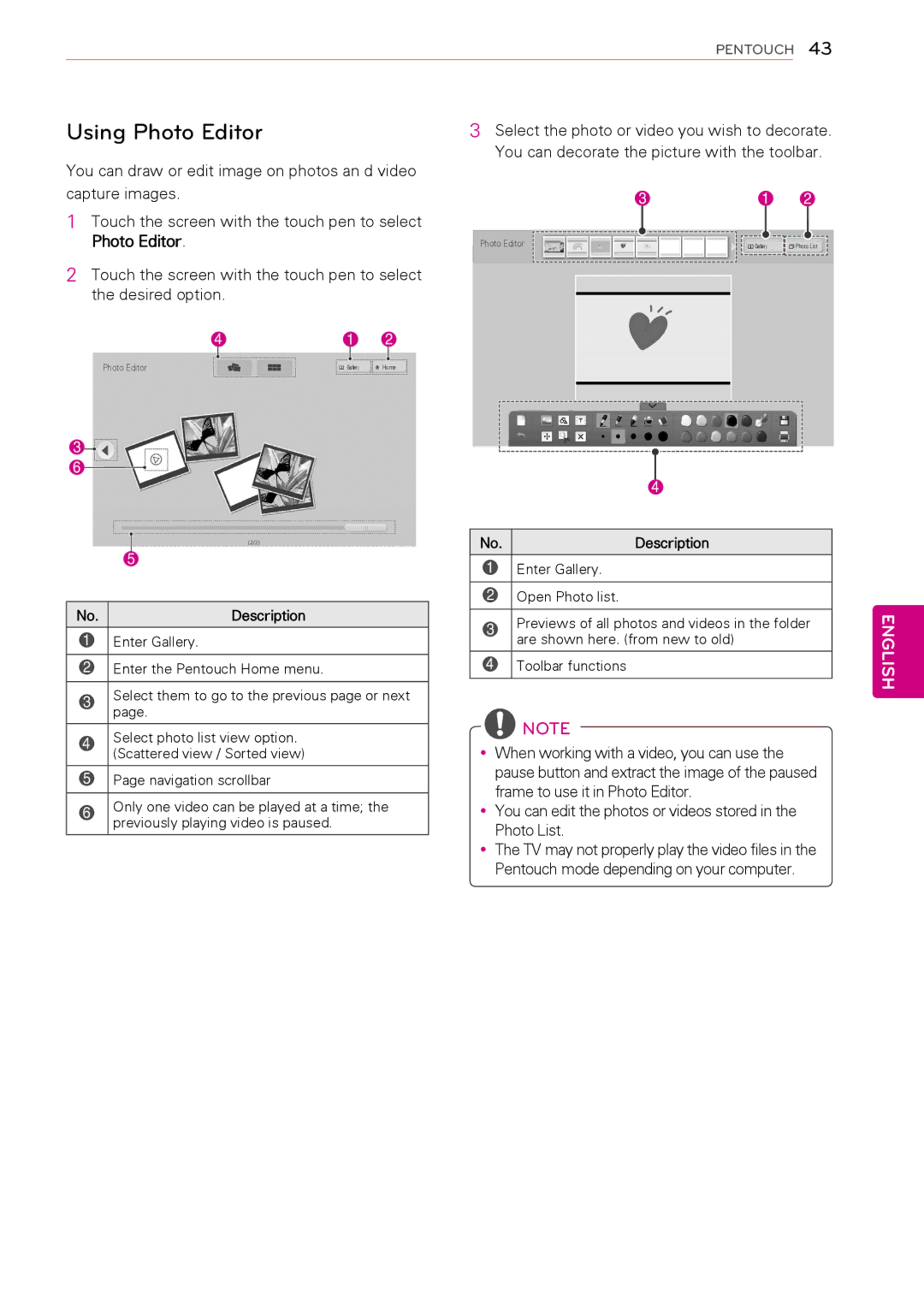 LG Electronics 50PT490E owner manual Using Photo Editor 