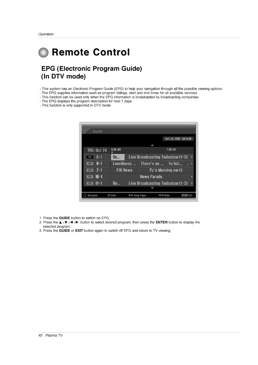 LG Electronics 50PX1DH owner manual 