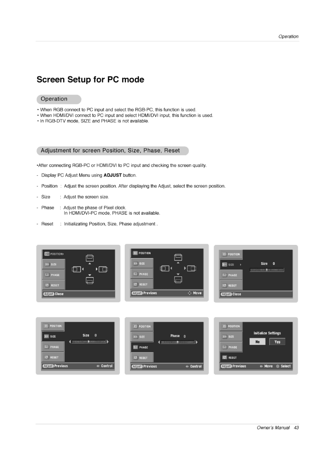 LG Electronics 50PX1DH owner manual 