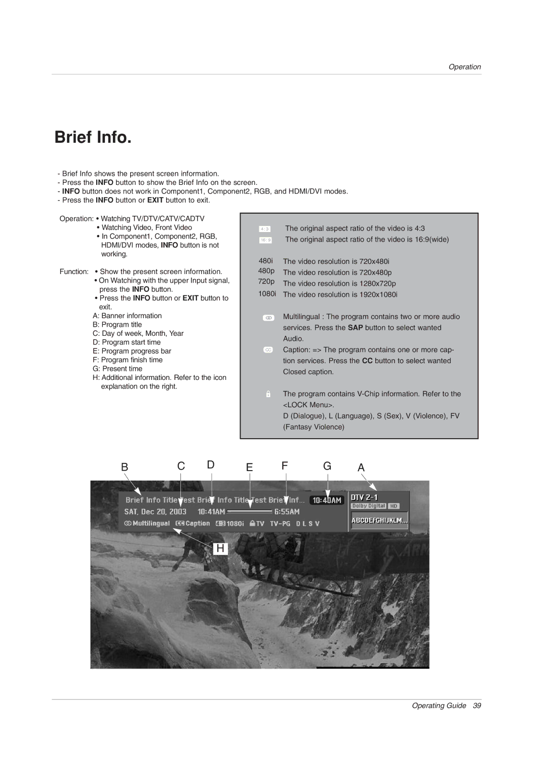 LG Electronics 50PX2DC-UD owner manual Brief Info 