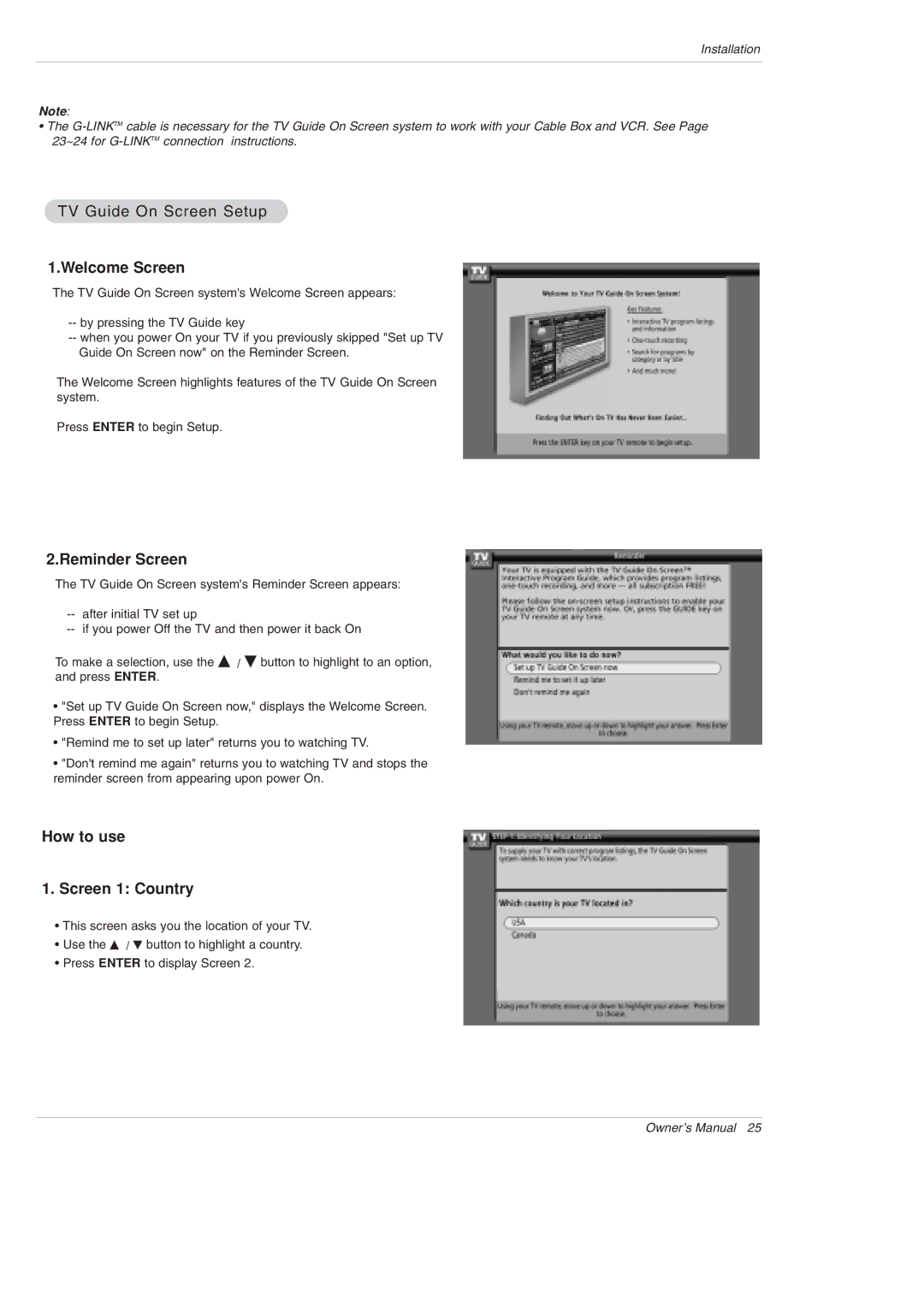 LG Electronics 50PX4D-UB, 50PX5D-UB owner manual TV Guide On Screen Setup, Welcome Screen 