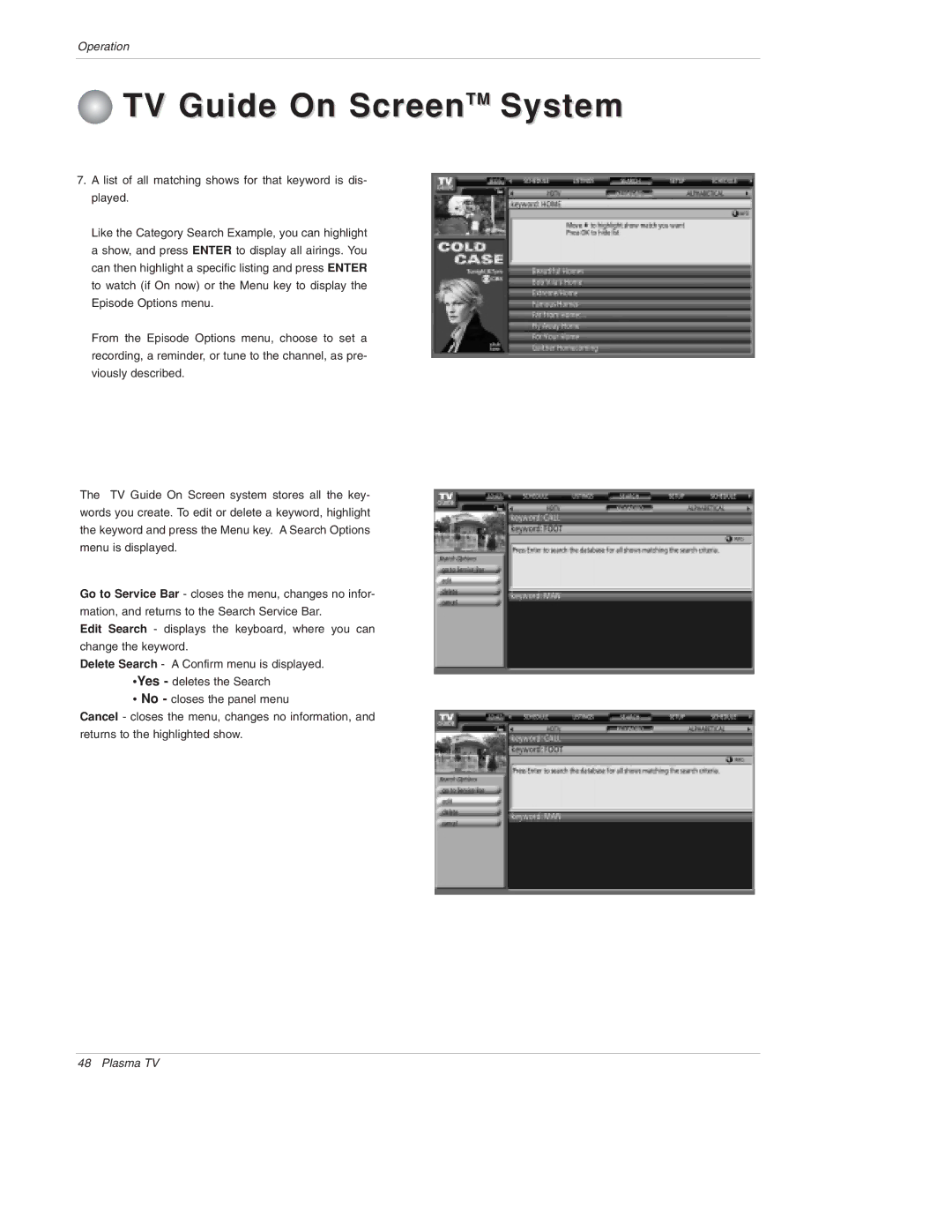 LG Electronics 50PX4D, 50PX5D, 50PX4D-UB, 50PX5D-UB owner manual TV Guide On ScreenTM System 