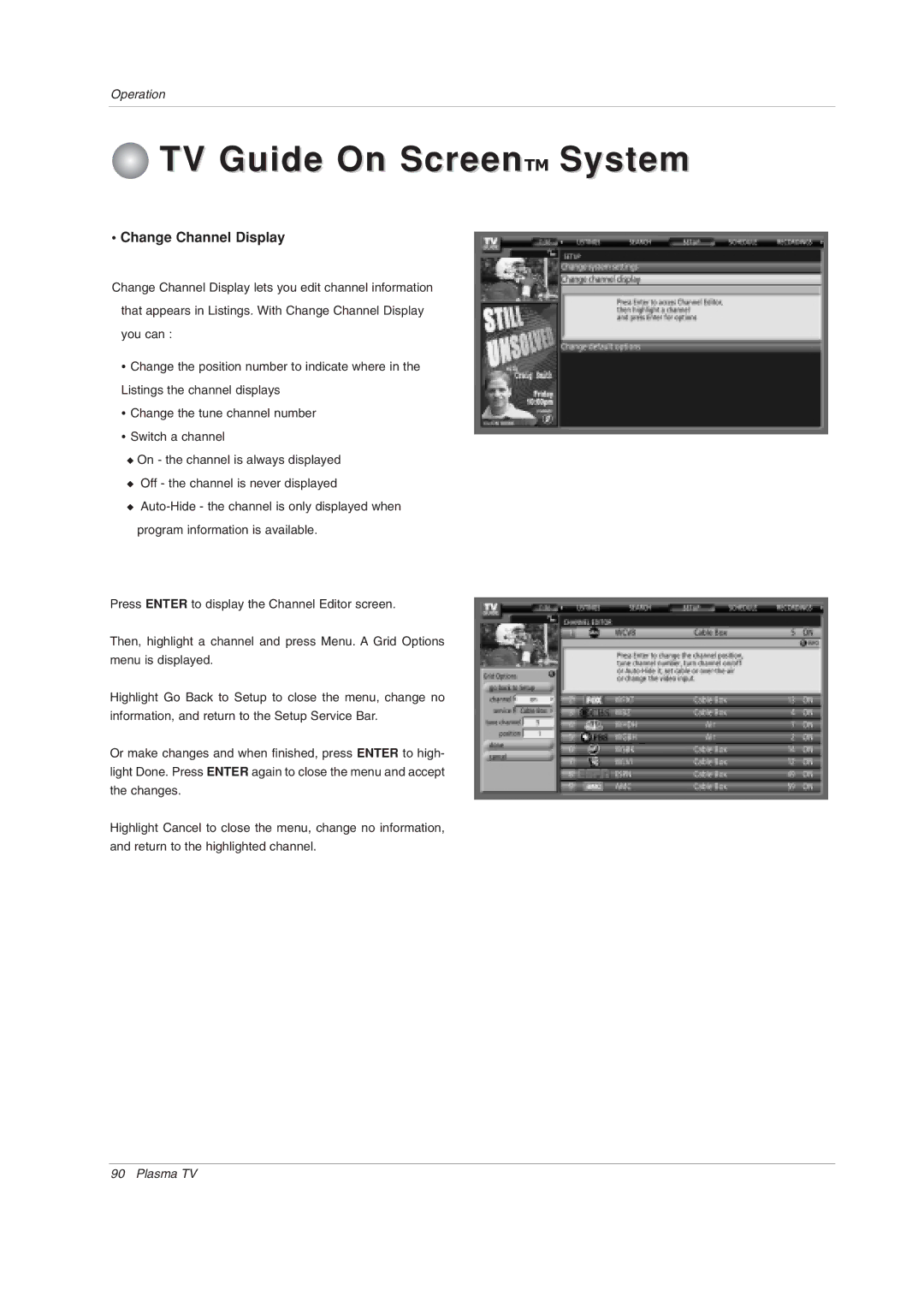 LG Electronics 50PY2DRH-UA, 50PX4DRH-UA, 60PY2DRH-UA owner manual Change Channel Display 