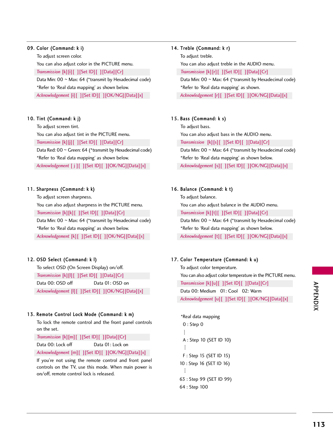 LG Electronics 4750DC, 5250DC owner manual 113 