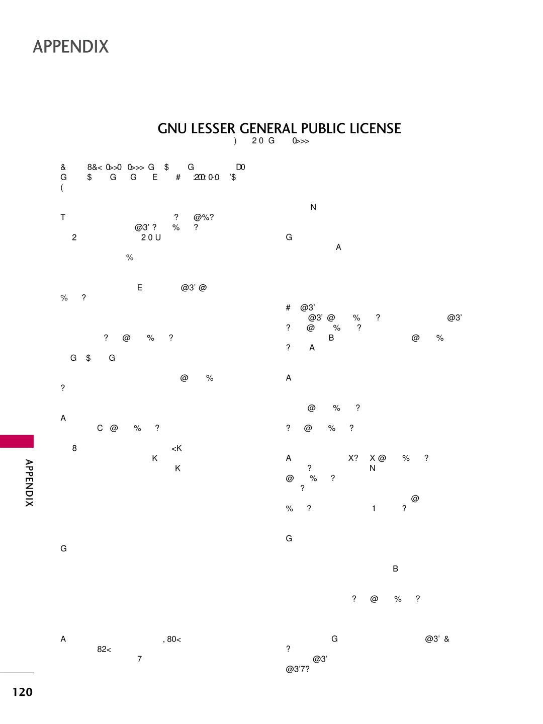 LG Electronics 5250DC, 4750DC owner manual GNU Lesser General Public License 