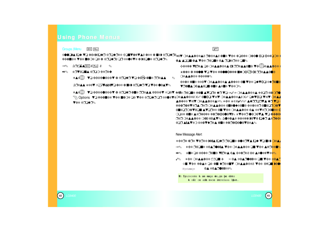LG Electronics 5400 manual 